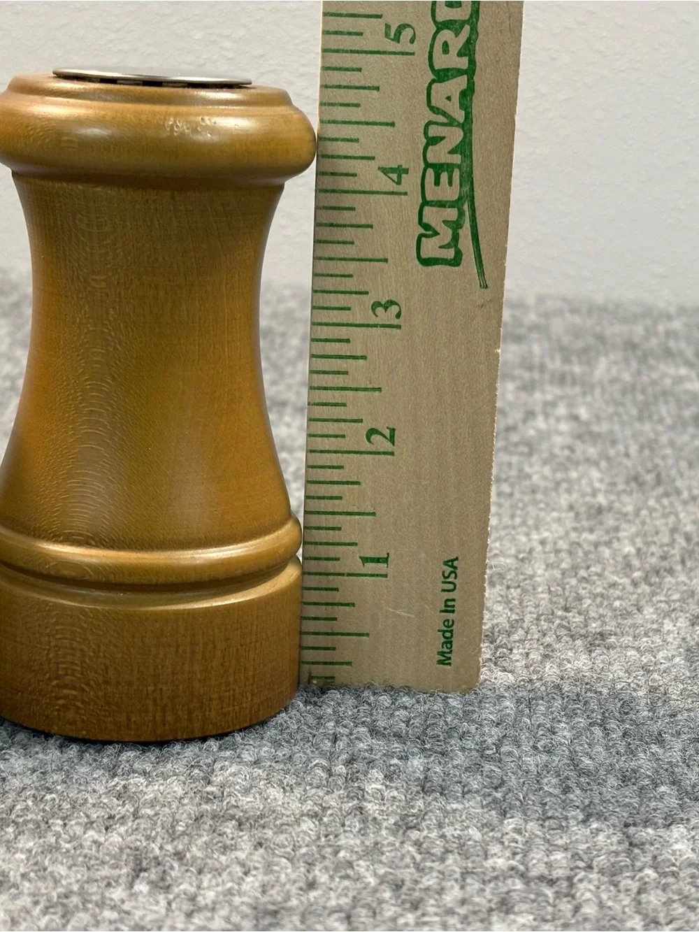 VTG Farmhouse Wood Pepper Mill Grinder Salt Shaker Set Crank Light Oak Finish 5